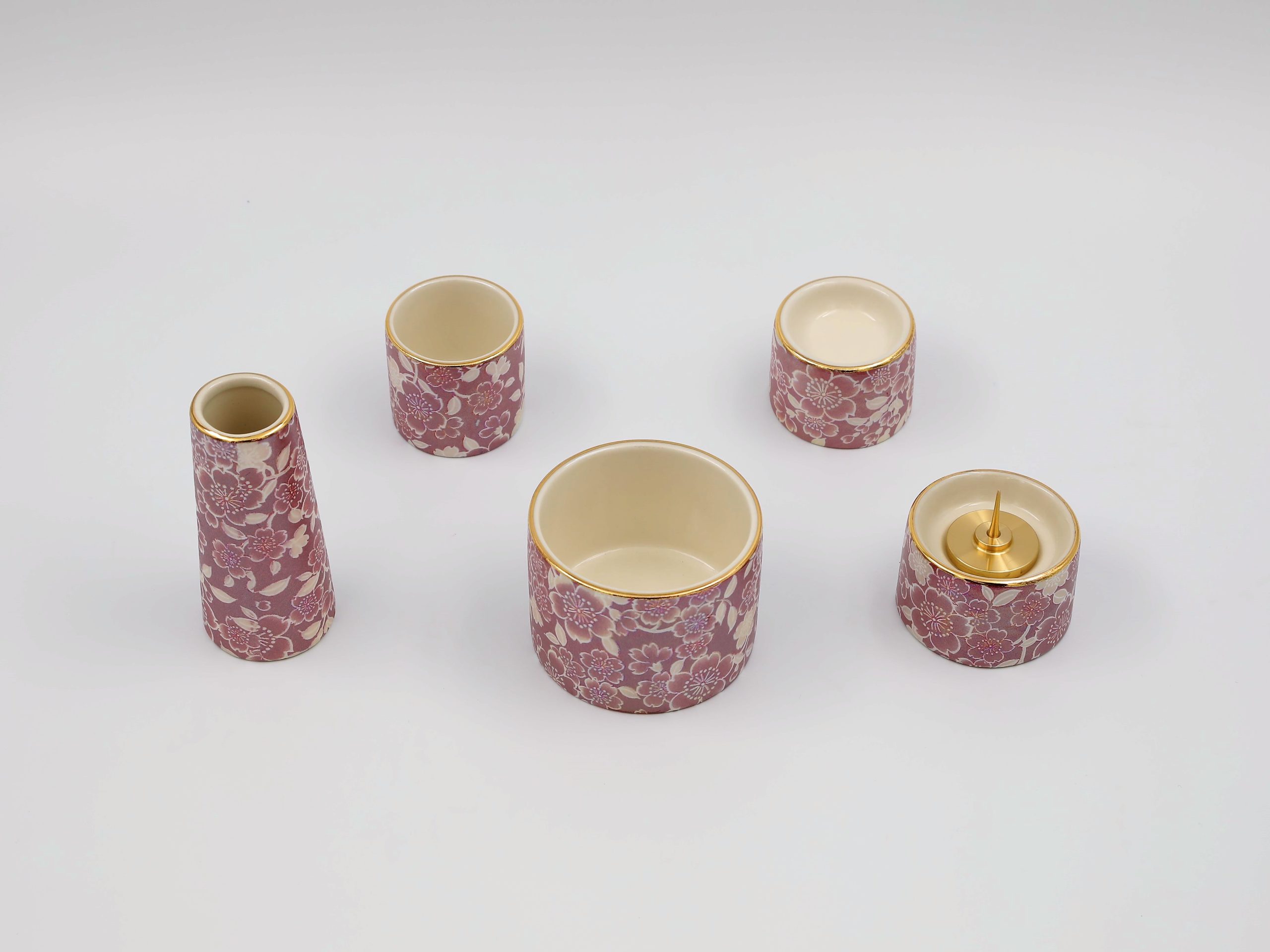 全宗派国産 美濃焼モダン仏具セット ゆい花 陶器製 色 期間限定で特別価格