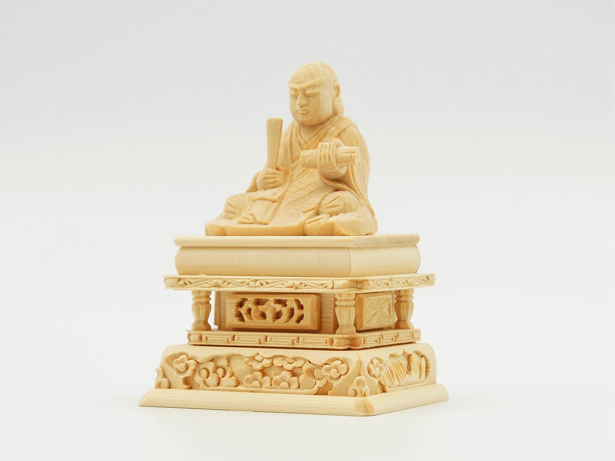 仏像 仏具 木製 彩色 日蓮上人 １．５ 日蓮宗・法華宗 - 冠婚葬祭