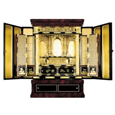 大型金仏壇  京香40号三方開き  仏具付　幅120㎝高177㎝  浄土宗  融通念仏宗  真言宗  天台宗  曹洞宗  禅宗  日蓮宗