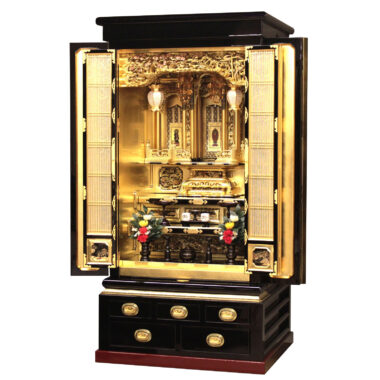 大阪型金仏壇  大法26号仏具付  幅87㎝高173㎝  浄土宗・融通念仏宗・真言宗・曹洞宗・天台宗・日蓮宗・禅宗用