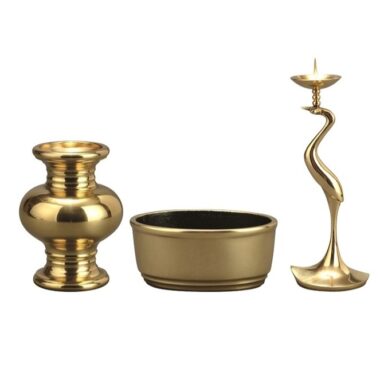 利休型  たまみだ  三具足  磨きフッ素加工