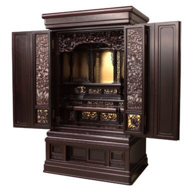 大型本紫檀仏壇  仏具付  極上牡丹30号 幅100㎝ 高174㎝ 奥79㎝